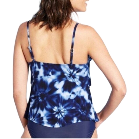 Women's Tiered Tankini Top | Aqua Green® | Small - Picture 2 of 10